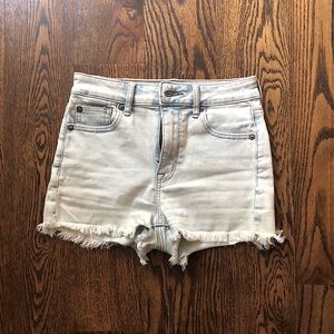 Light wash denim shorts, size zero American Eagle